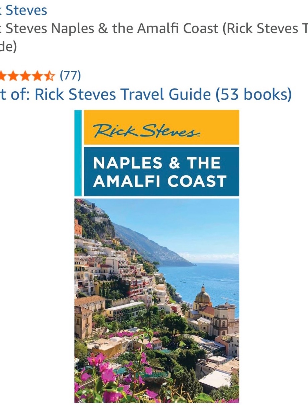 Rick Steves Naples & The Amalfi Coast Travel Guide - Blue